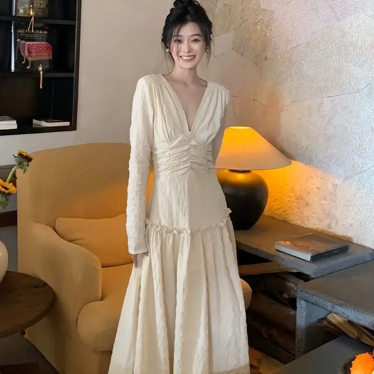 Fashion High-end Delicate White Dress Slim Fit Robe Demoiselle D Honneur Femme Courte  Mainland China Long Dress Bodycon Dress