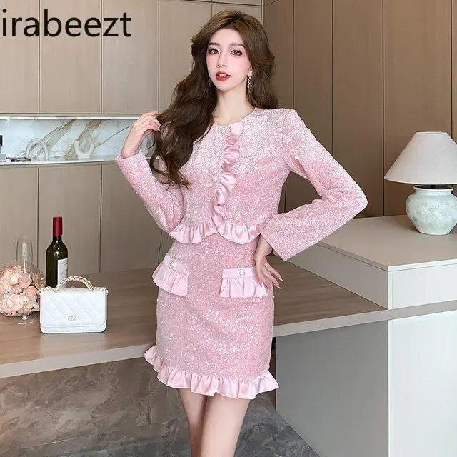 2024 Spring and Autumn New French Trend Elegant Fashion Small Two-piece Set Conjunto De Dos Piezas De Moda Para Mujer