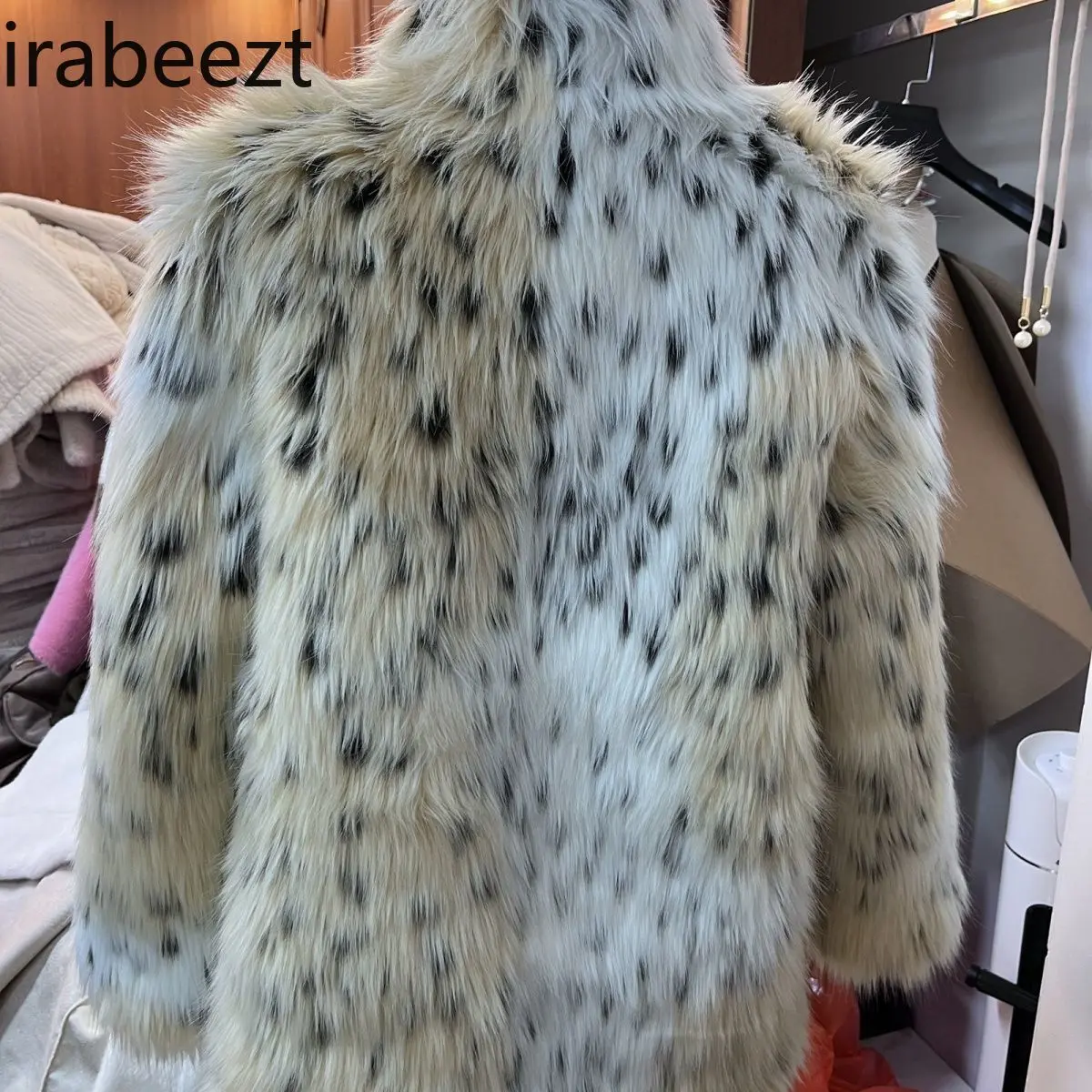 2024 new imitation skin spot winter thick warm loose fur coat leopard print Mainland China fashion winter jacket women