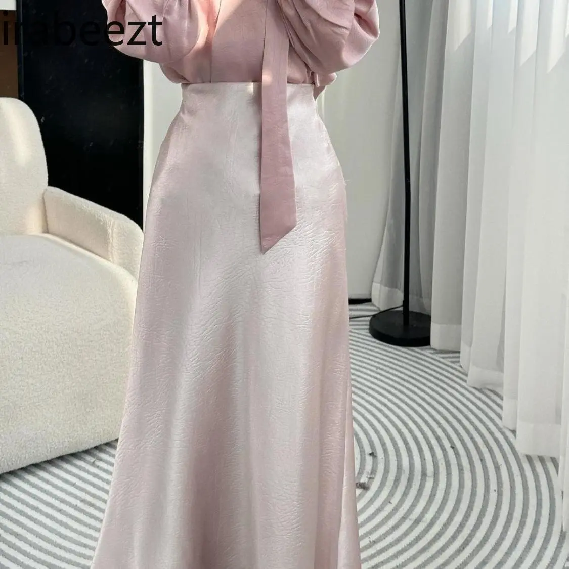 2025 Spring New Style Light Mature Temperament Long Sleeve Top Skirt Suit Women's Slim Shirt Commuter Two-piece Set