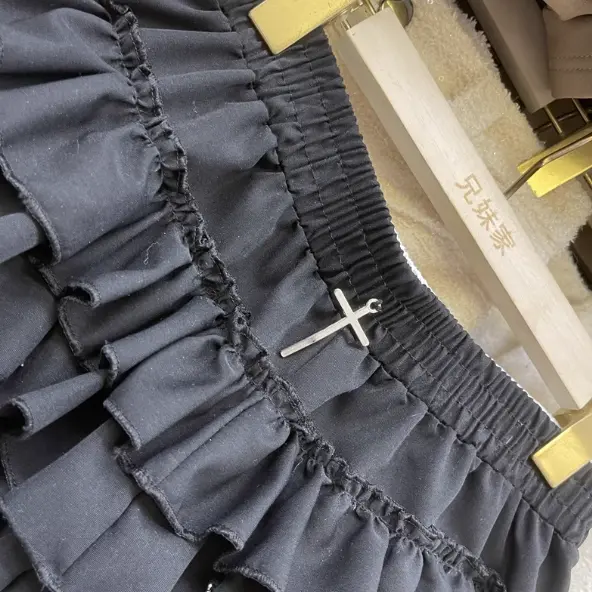 Gothic Abi Style Cross Fashion All-match Puffy Skirt 2025 Spring New Anti-exposure Cake Shaped A Line Skirt