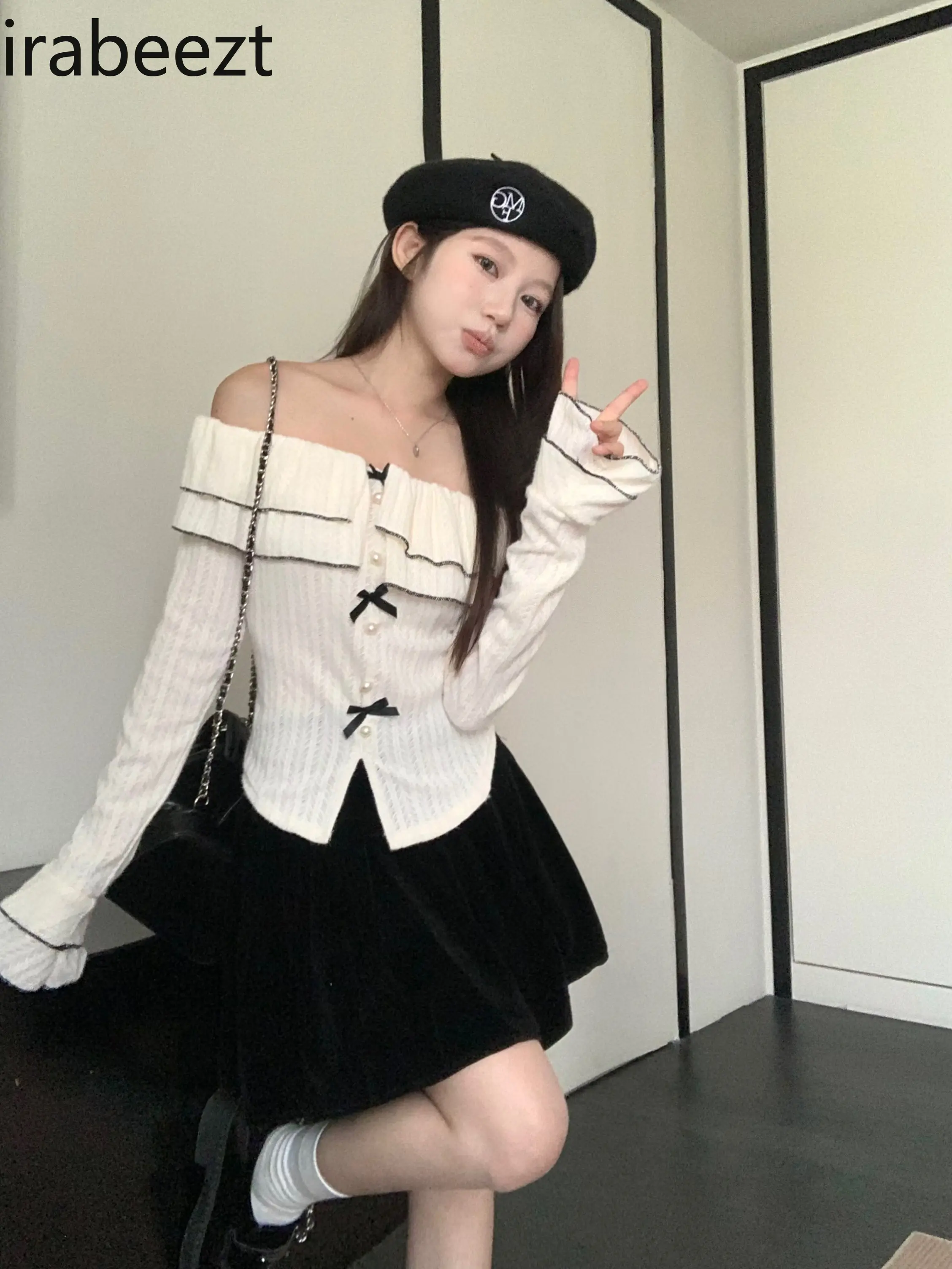 French Ruffled Bow Long Sleeve Shirt Ropa De Mujer Barata Y Envio Gratis Womens Tops Regulai Fit Victorian Blouse White