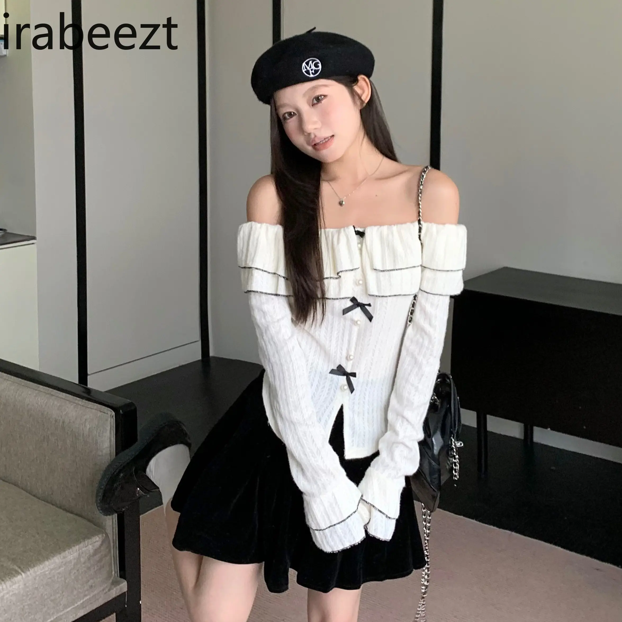 French Ruffled Bow Long Sleeve Shirt Ropa De Mujer Barata Y Envio Gratis Womens Tops Regulai Fit Victorian Blouse White