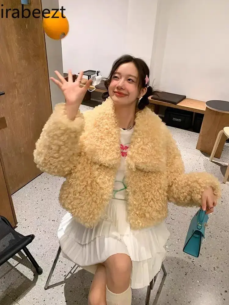 2024 New Haining Fox Fur Female Coat Young Loose Fit Hot Sale Fashion Winter Thickened Tops Chaquetas Para Mujer
