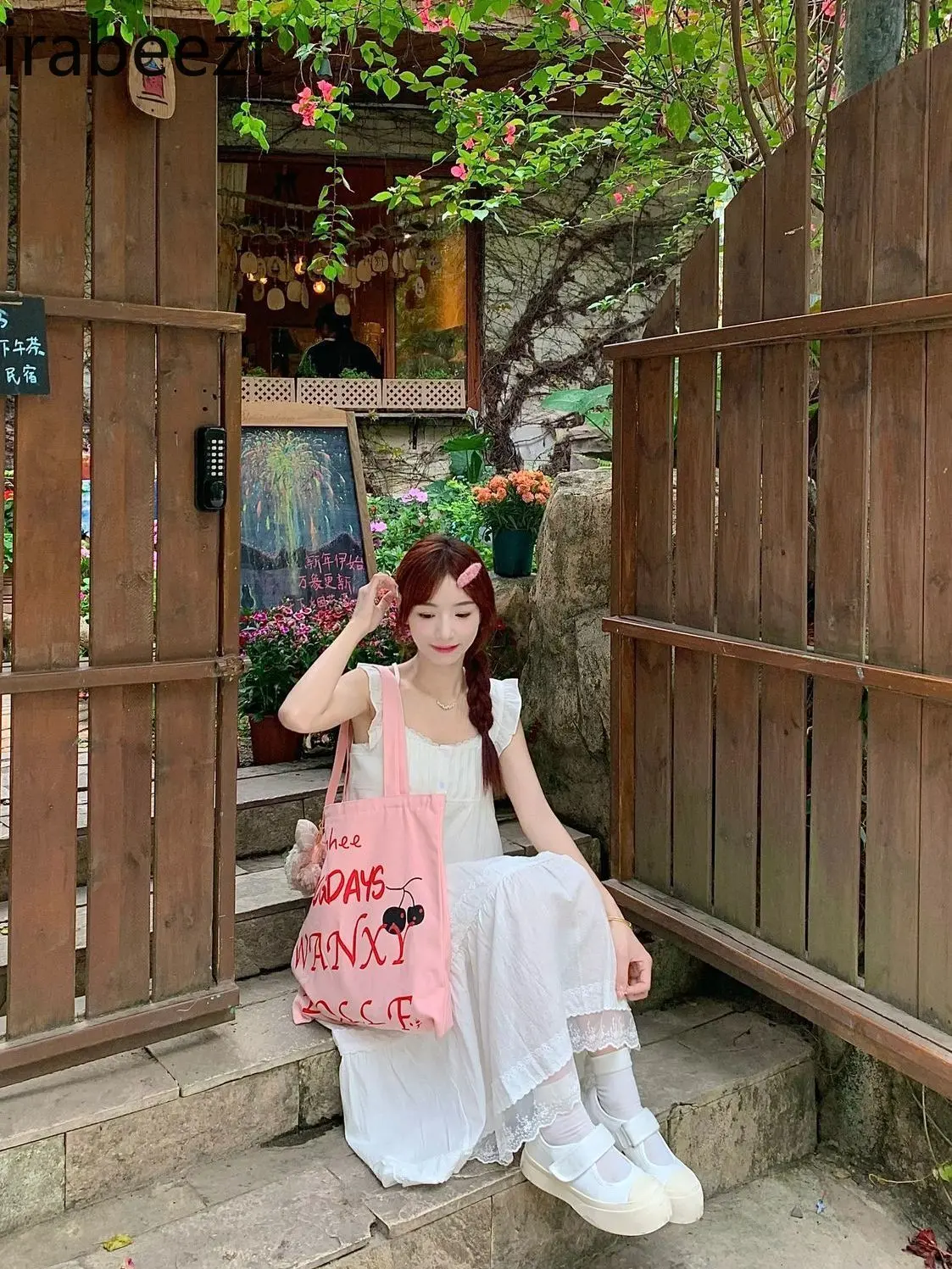 Spring Pure Cotton Jacquard Gentle Style White Lace Cake Shaped Skirt High Waist Big Swing A-line Midi Skirt