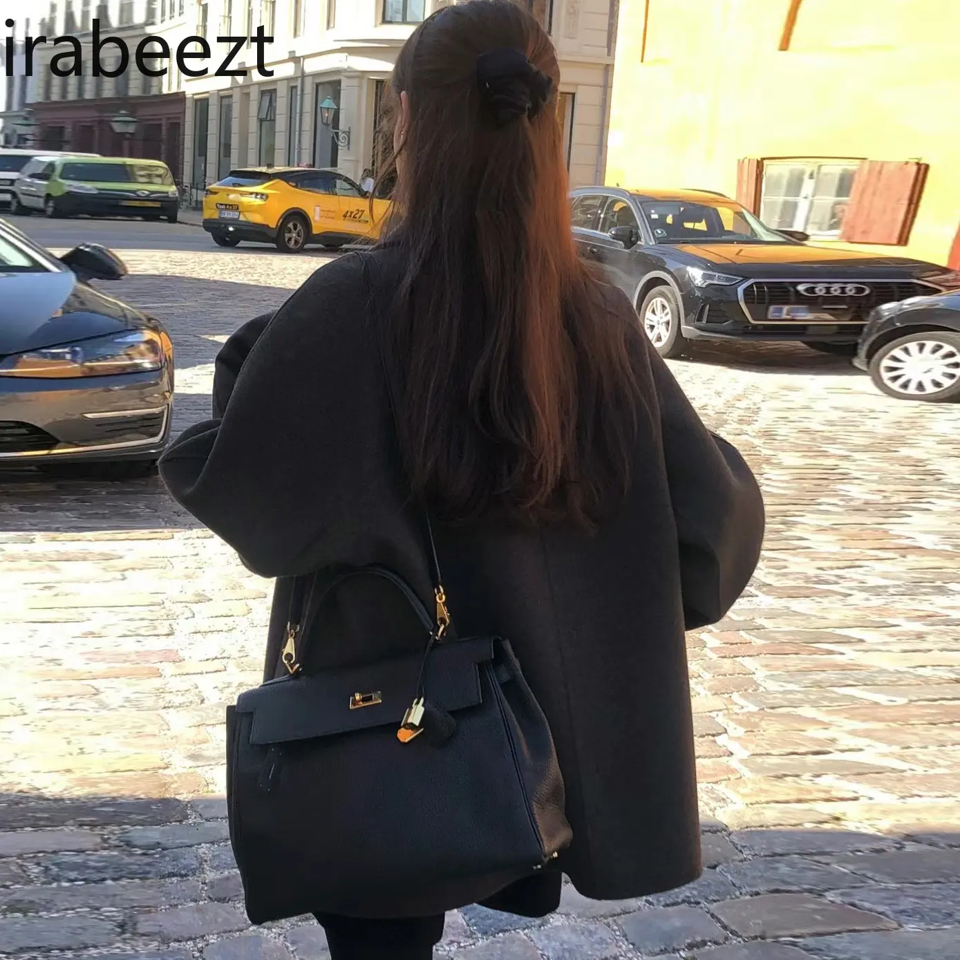 Mainland China Jaqueta Feminina Casacos De Inverno Feminino French Style Vintage Lapel Single Breasted Mid-length Woolen Coat
