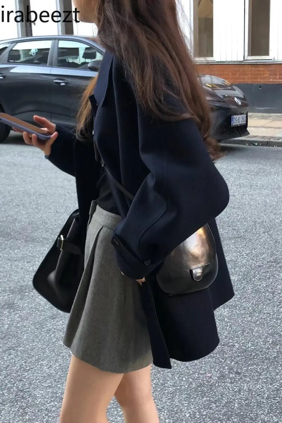 Mainland China Jaqueta Feminina Casacos De Inverno Feminino French Style Vintage Lapel Single Breasted Mid-length Woolen Coat