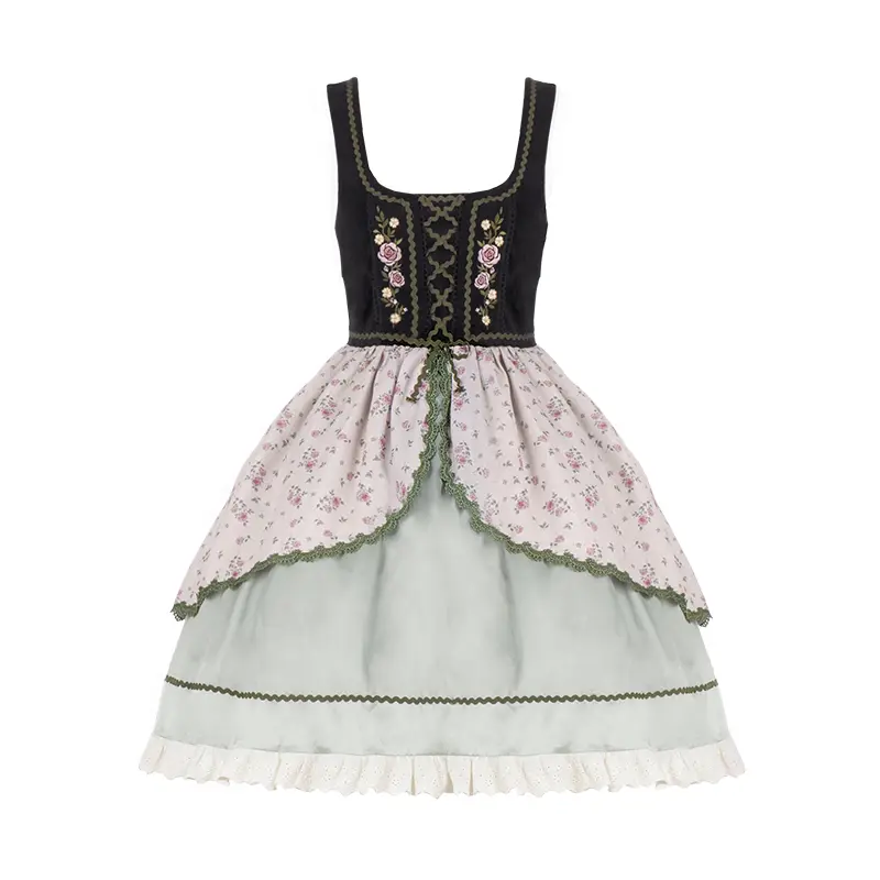 Original Design Print Lolita Dress Girls' Embroidered JSK Dresses Solid Blouse Платье В Корейком Стиле Spring Fashion Clothing