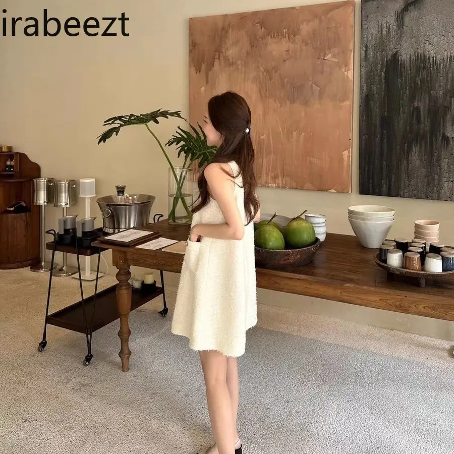 2024 New French Dress Sleeveless Tassel High-end Temperament Suspender Robe Summer Vest Vestido Feminino Sexy Dress