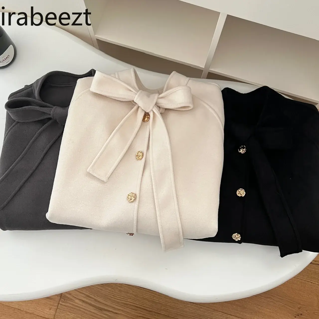 Fashion Popular Cape Double-sided Tweed Coat Mainland China Chamarras Para Mujer Loose Fit Daily Wear Jackets for Women