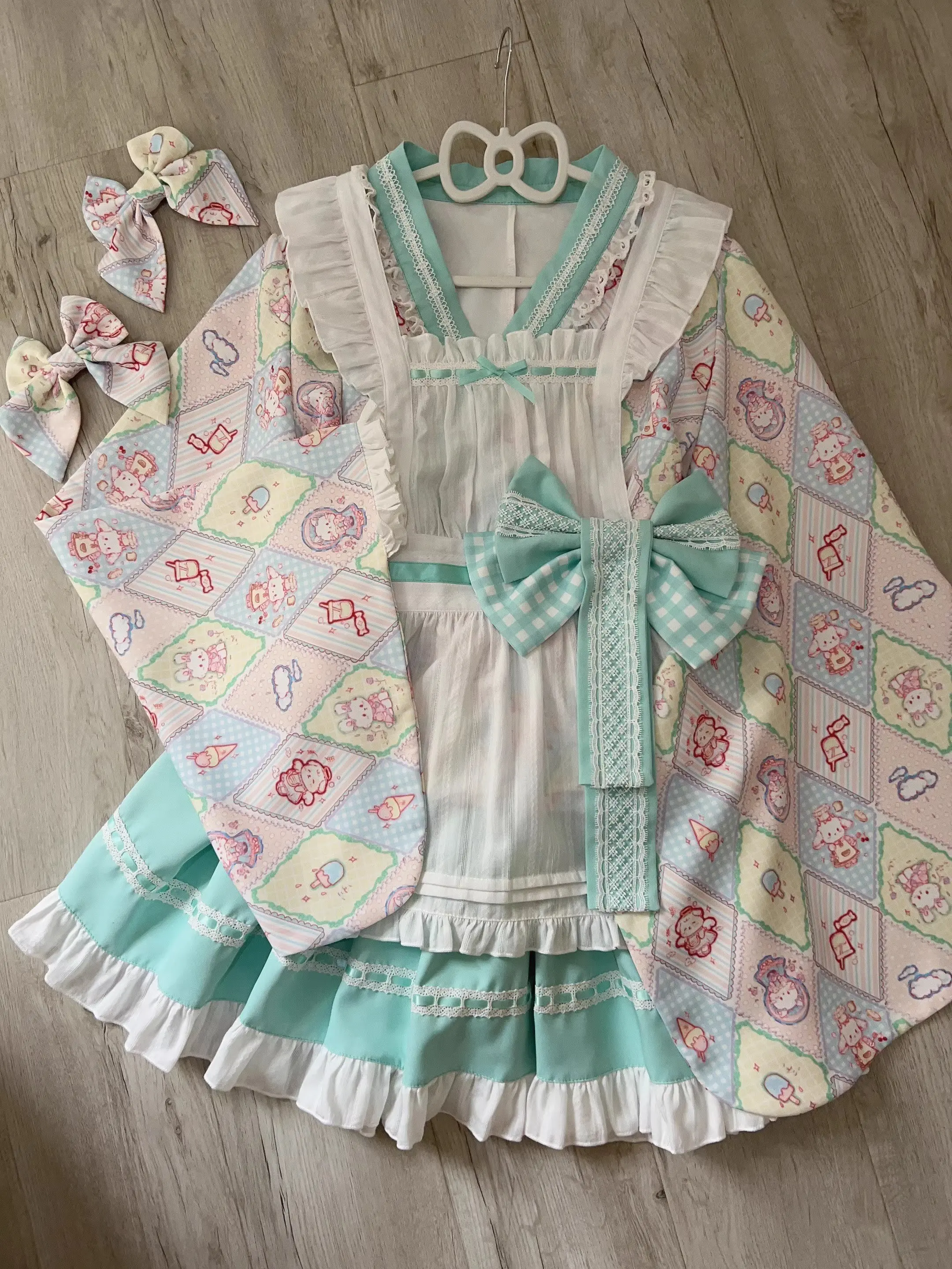 Original Design Lolita Cute Japanese Style Maid Dress Summer Платье Лолита Платье В Корейком Стиле Lolita Gothic