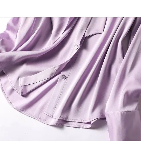 Women's New Imitation Silk Stretch Regular Fit Shirt Blusas Mujer De Moda Verano Camisa Feminina Blusas Femininas Elegantes