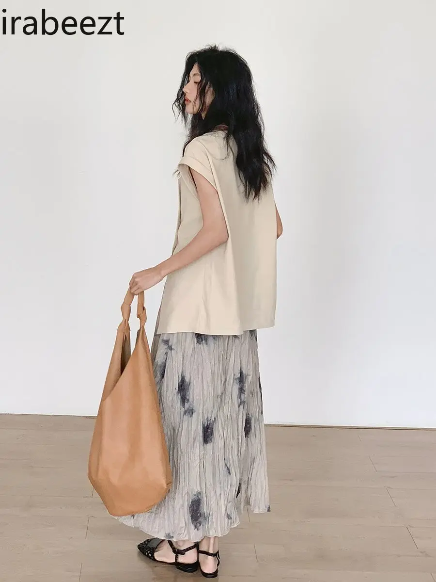 New Chinese Style Loose Batwing Sleeves Blouse & Skirt Two-Piece Set for Women – High-End Fashion Casual & Commuting Wear