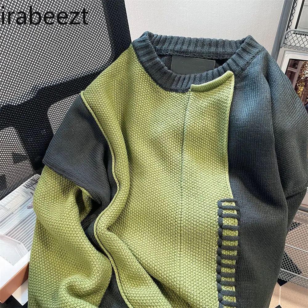 American Design Sense Large Size Sweater Men's and Women's Autumn and Winter Youth Long Sleeve Knitwear Pull Coreen