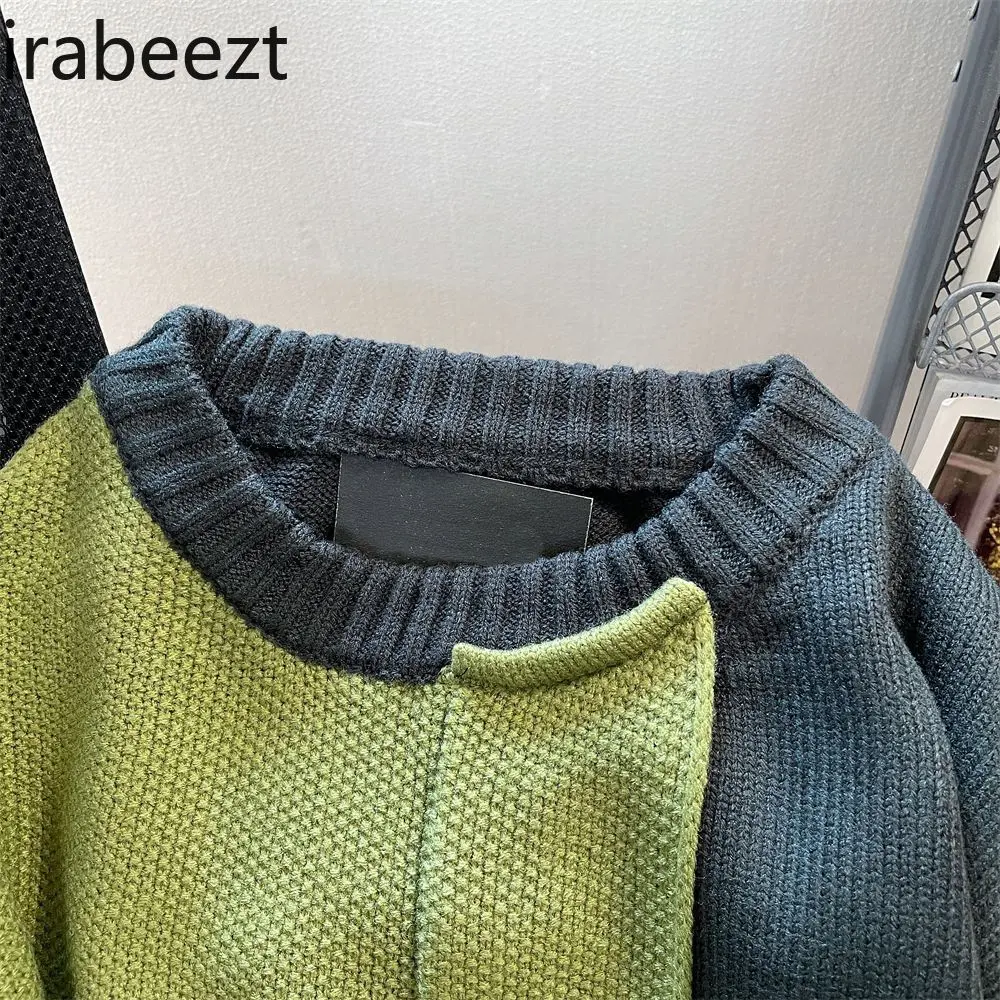 American Design Sense Large Size Sweater Men's and Women's Autumn and Winter Youth Long Sleeve Knitwear Pull Coreen