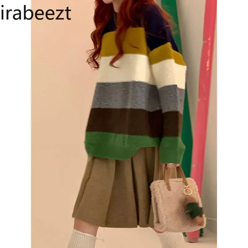 Wool A-line Pleated Skirt for Fall/Winter 2024 New Preppy All-in-one Slimming Short Falda Vaquera Talla Grande Kawaii Skirt