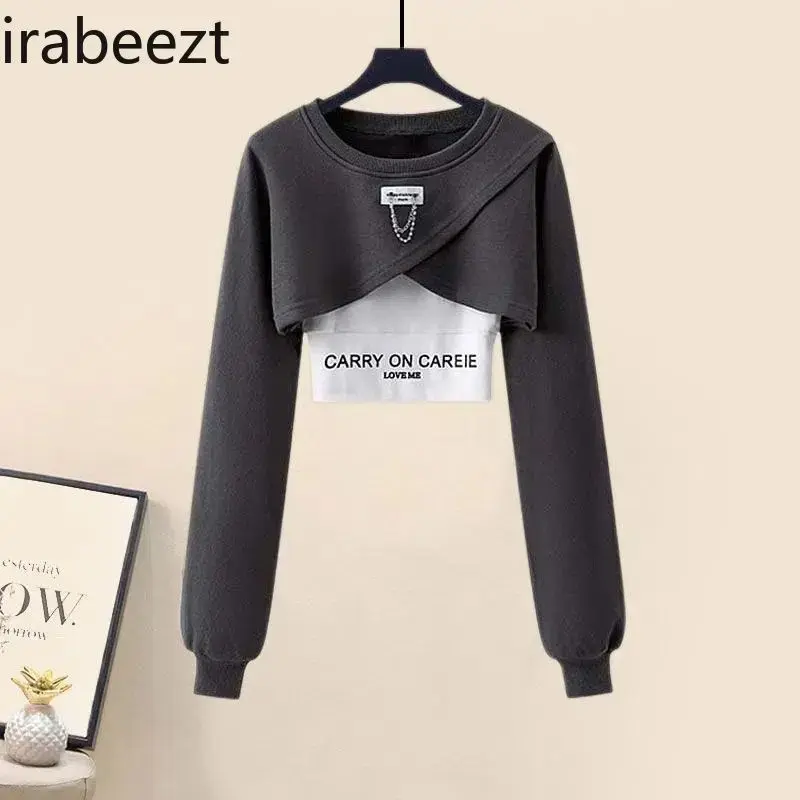 Jogger Pants Camis Sweatshirt 3 Pieces Sets Women Crop Top Shirts Corset Cargo Pants Sports Style 3Pcs Pants Sets Female Clothes