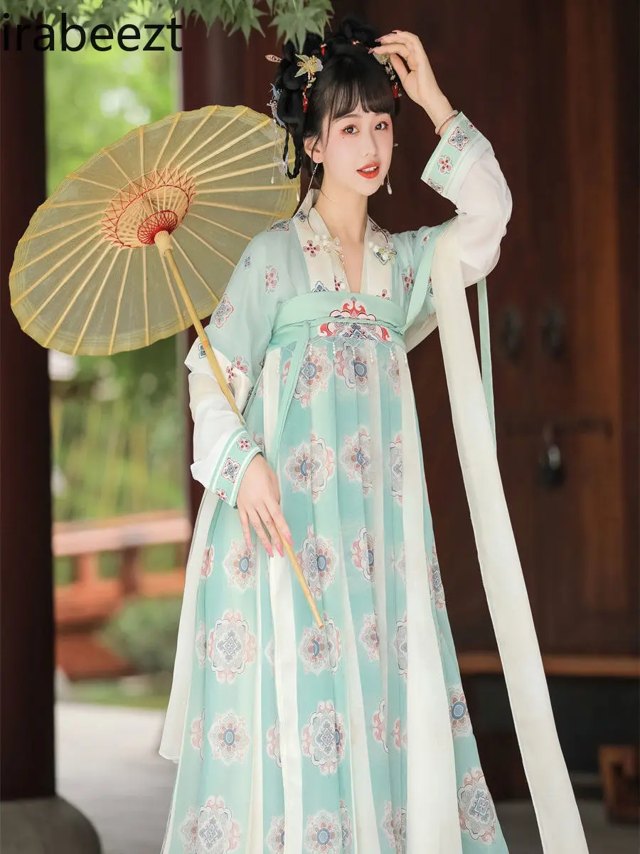 Original New Style Female Adult Hanfu Spring and Summer Suit Han Element Retro Style Chest-length Chinese Traditional Dress