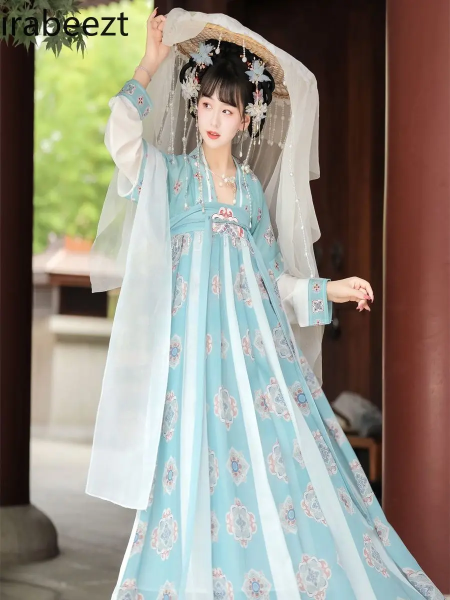 Original New Style Female Adult Hanfu Spring and Summer Suit Han Element Retro Style Chest-length Chinese Traditional Dress