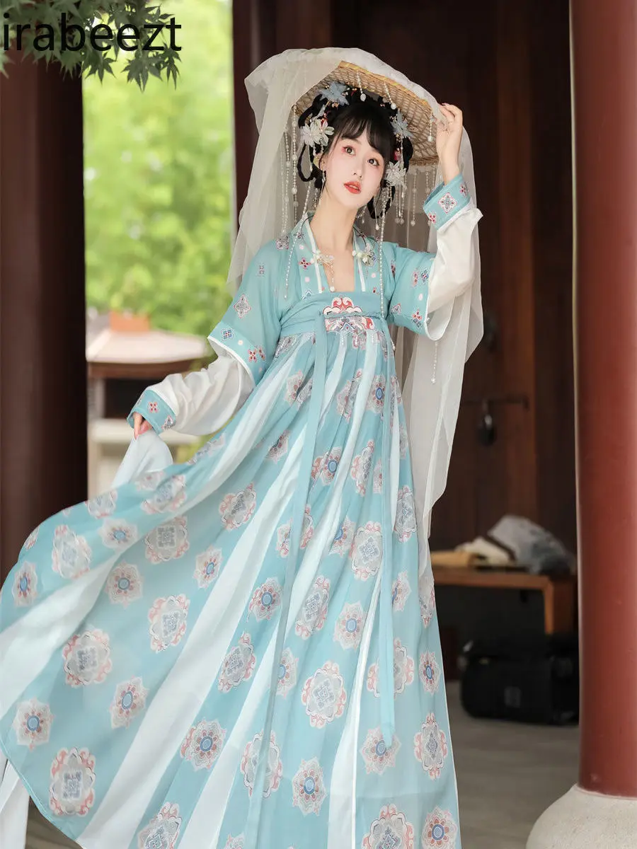Original New Style Female Adult Hanfu Spring and Summer Suit Han Element Retro Style Chest-length Chinese Traditional Dress