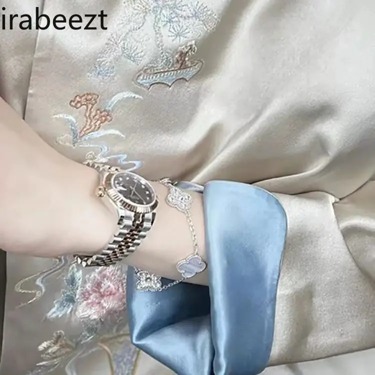 Beautiful Silver New Chinese Style Plate Button Jacket for Women 2025 New Spring High-end Chinese Clothes for Women
