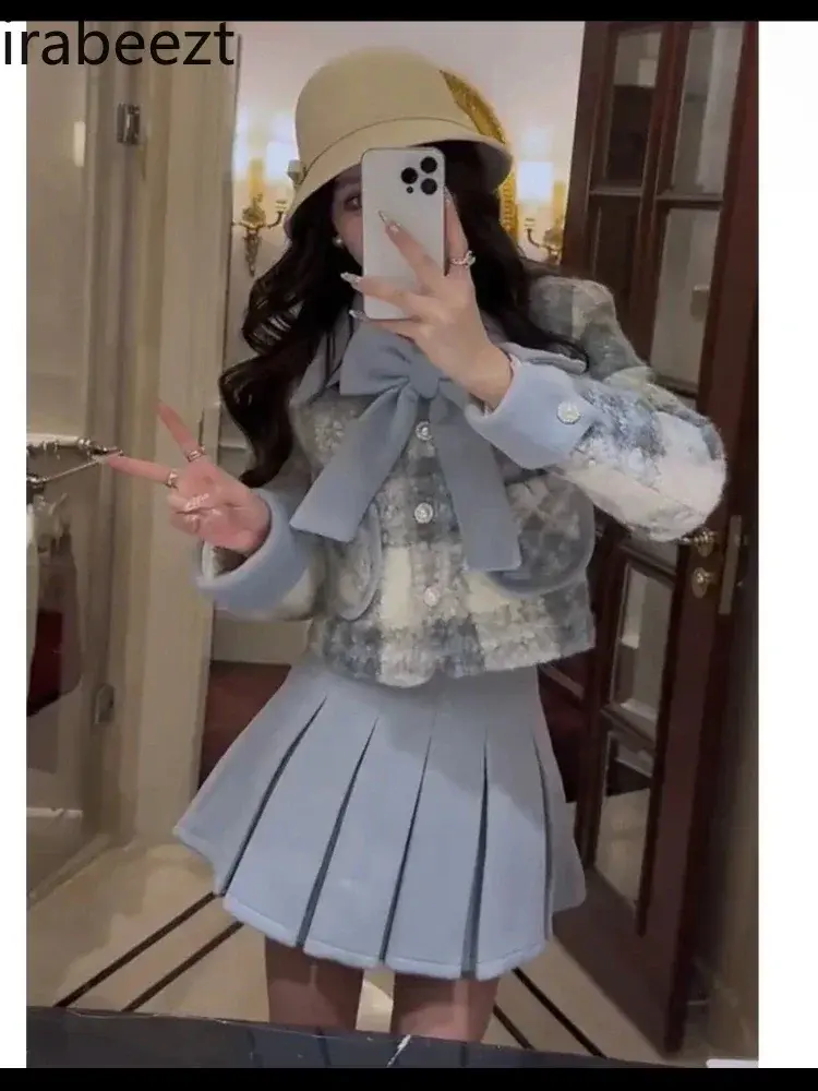 Fashion Design Two-piece Set Women Suits Blazer Mujer De Moda 2025 Деловой Костюм Женский Jupe Femme Chic Et Élégant