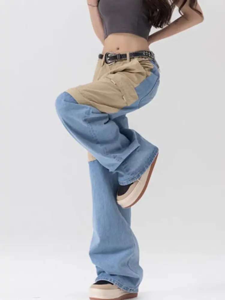 Fashion New Wide-leg Jeans Women 2024 Summer Thin Wide Leg Pants Women  Baggy Hosen  Wkwkp00180 Cargo Jeans Cargo Pants Women