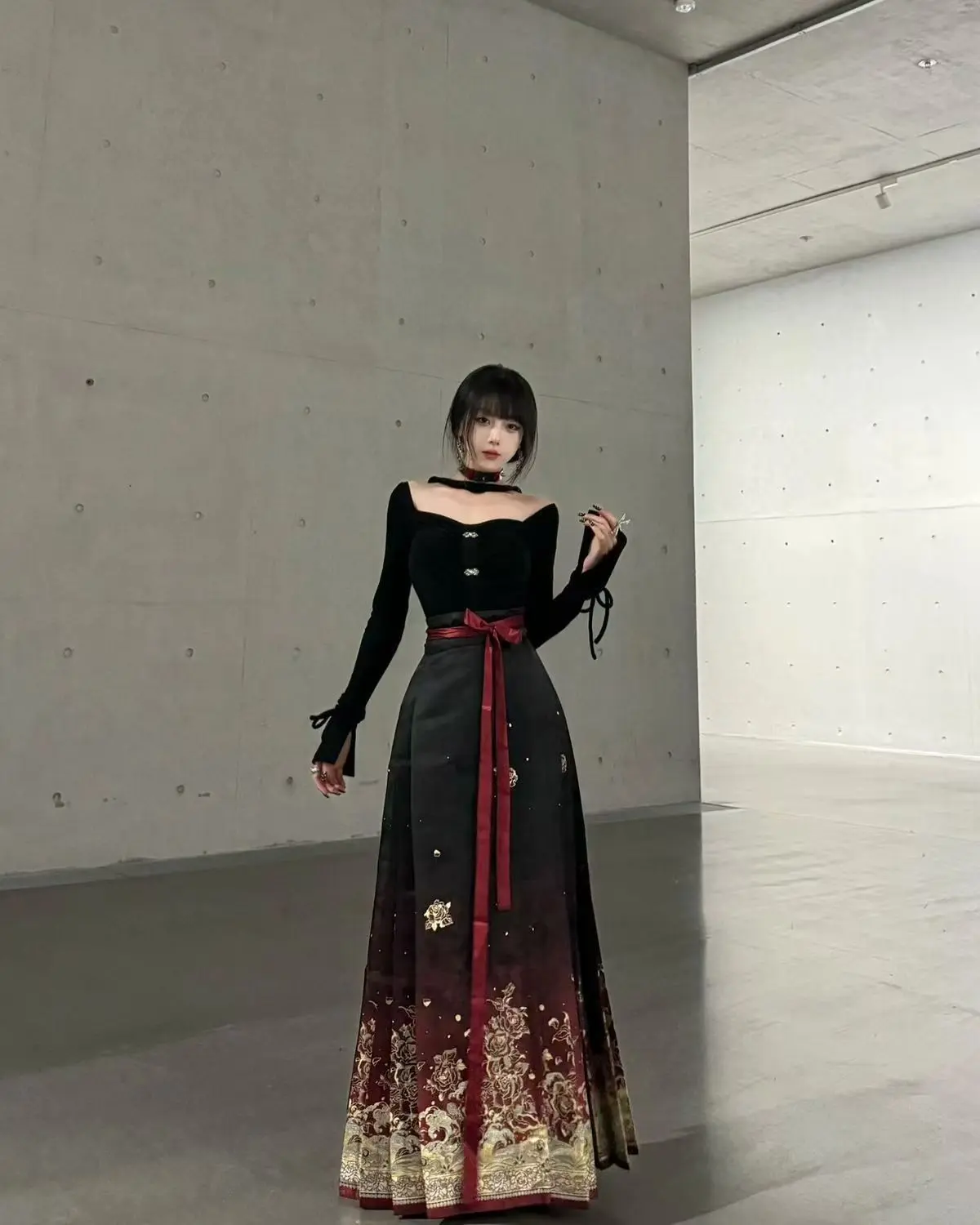 Ancient Chinese Style New Improved Hanfu Shoulder Coat Horse Skirt Two Sets of Women Early Spring Daily Wear Tang Suit