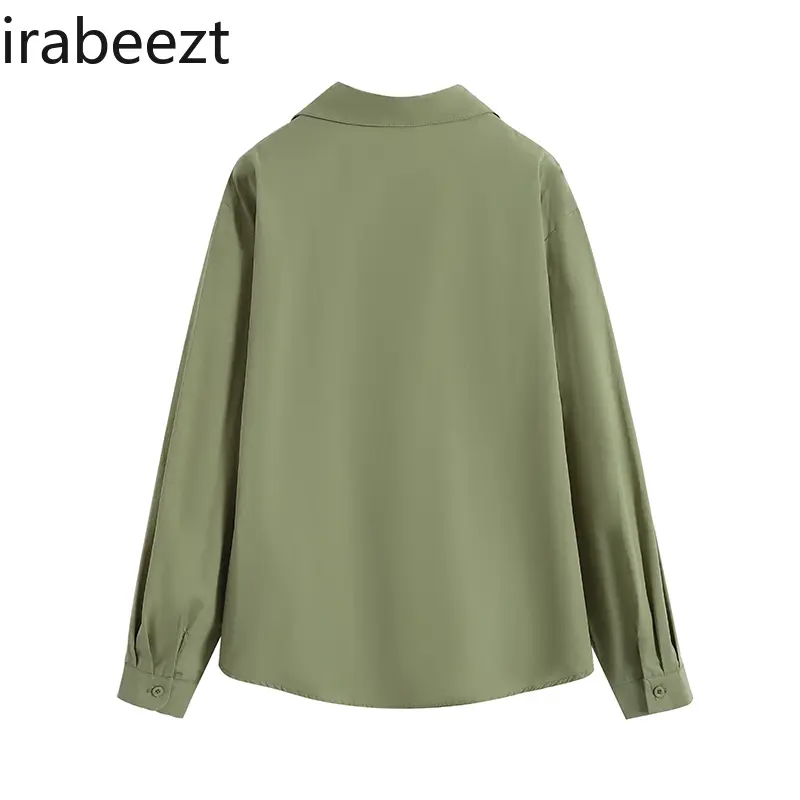 French Vintage POLO Collar Long-sleeved Shirt Set for Women Spring Design Sense of Irregular Knit Smock Two-piece Set for Women