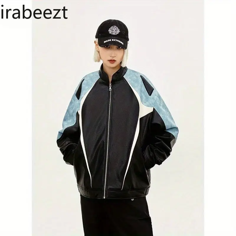 American Leather Coat for Men and Women Couples New Style for Autumn and Winter Simple and Versatile Jacket for 2025