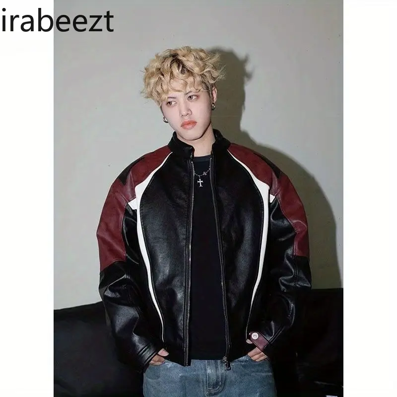 American Leather Coat for Men and Women Couples New Style for Autumn and Winter Simple and Versatile Jacket for 2025
