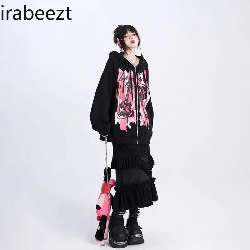 Corduroy Skirt Women Mid-length A-line Skirts Tierred Patchworked Asymmetrical Ruffles Slim Body Robe Faldas Escocesas De Mujer