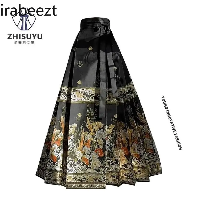 Luxury Improved Hanfu New Chinese Embroidery Blouse National Style Horse Skirt Suit Traditional Chinese Clothing for Women