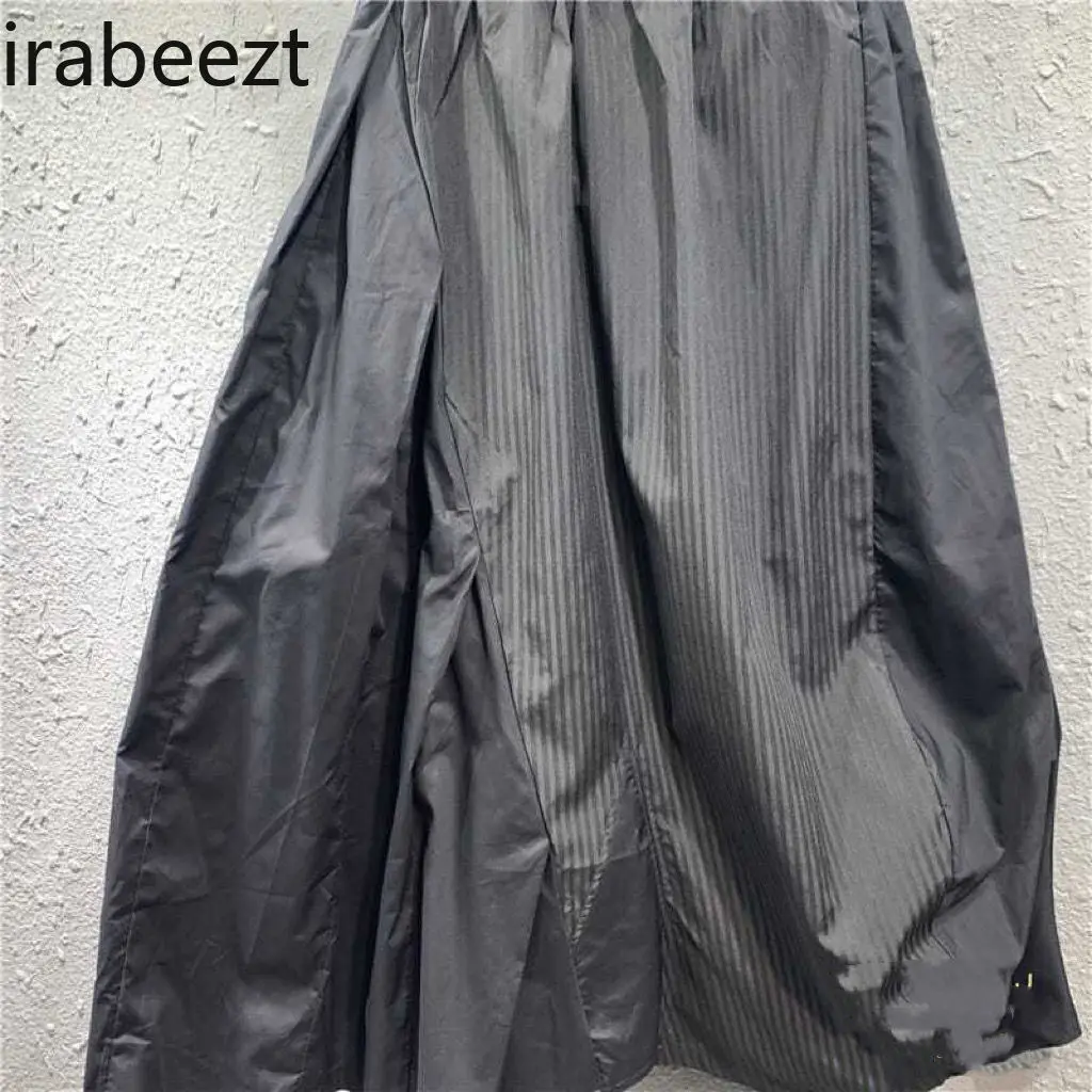 Irregular 2024 Large Size Loose Design Niche Black Mid-length High-end Skirt Trend Korean Fashion Clothing Summer Faldas