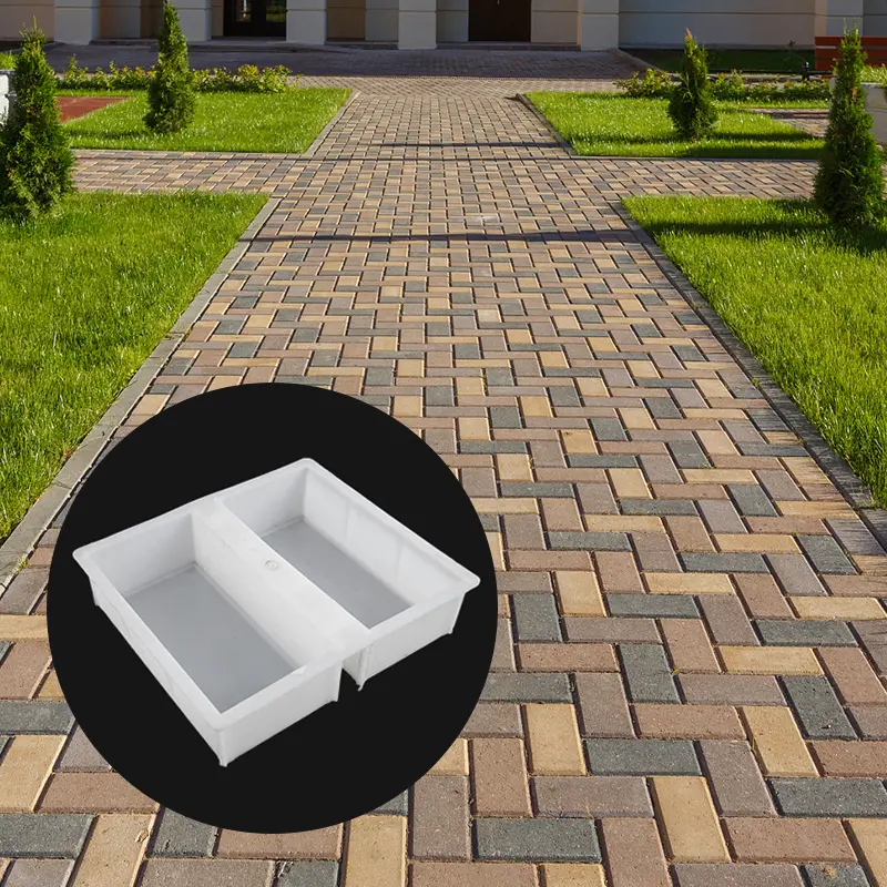 Brick Stone Mold Pavement DIY Path Maker Paving Cement Garden Decor
