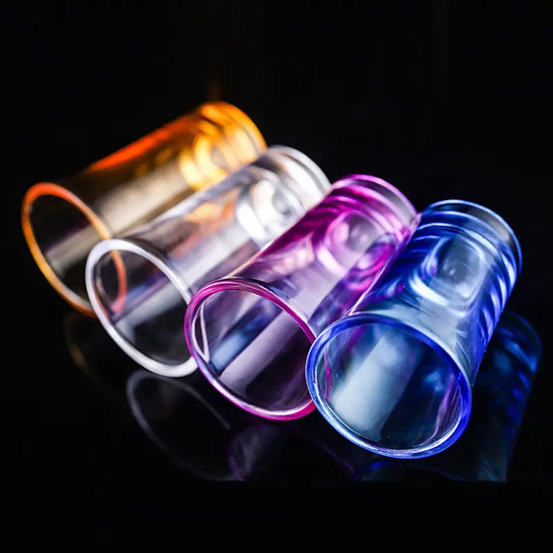 6 PCS Shot Glass Plastic Spirits Cup Party Bar Club Drinking Tool Wedding Wine Glasses Cocktail Pint Bullet Vodka Cups