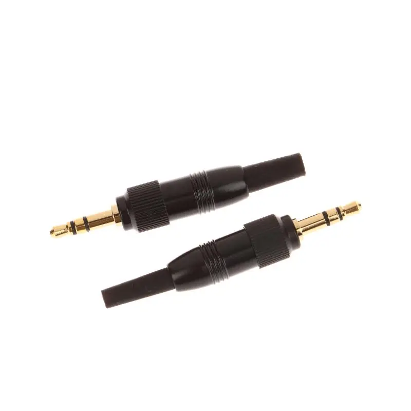 Black 3/3.7/4.5mm Stereo Screw Audio Lock Connector For   D11/V1/P03 Microphone Spare Plug