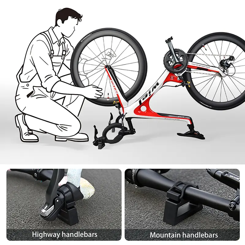 2Pcs/Set Bike Maintenance Repair Tool 30~34mm Grips Bicycle Handlebar Stand E-Bike Inverted Parking Rack Stable Clip-On Bracket