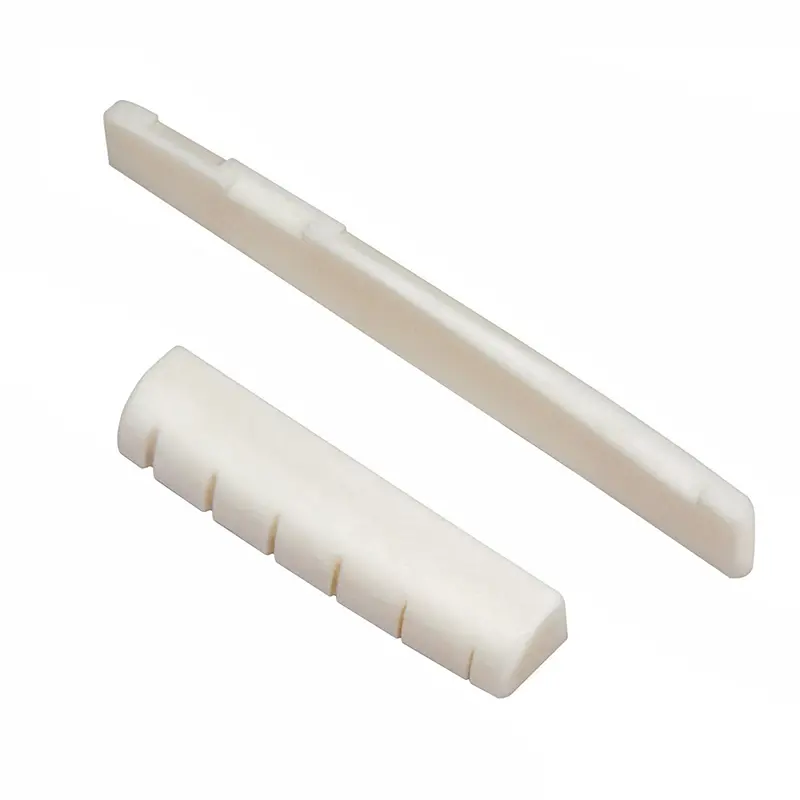 1 Set Guitar Bone Bridge Pins Saddle Nut Ivory Acoustic Pin Cattle lp Tailpiece Tremolo