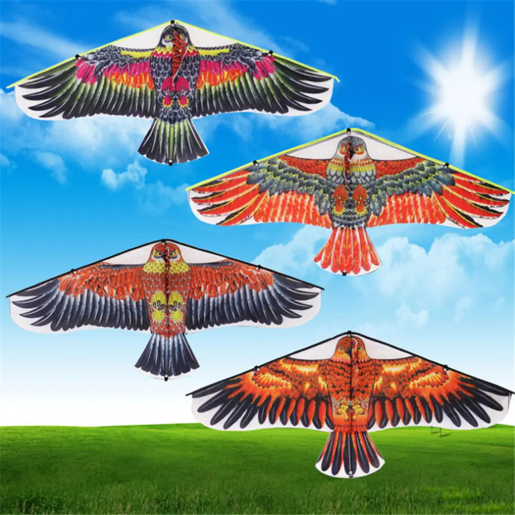 1pc 1m Flat Cloth Eagle Kite toy for children Flying Bird Kites Windsock Garden Toys Outdoor Kids Gift Randomly