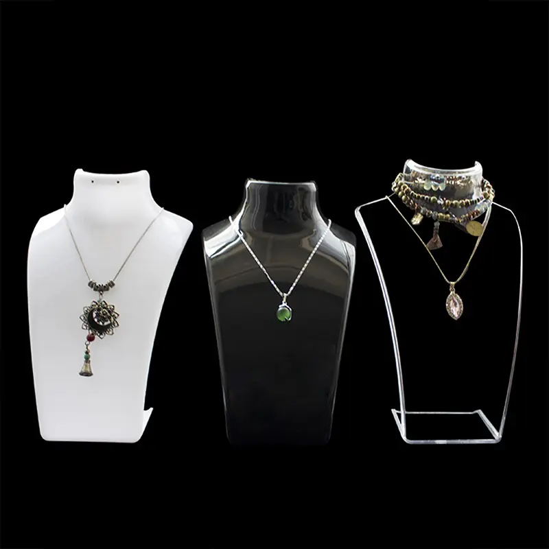 Mannequin Bust Jewelry Display Rack Necklace Holder Organizer For Ear Stud/Earrings Stand Chain