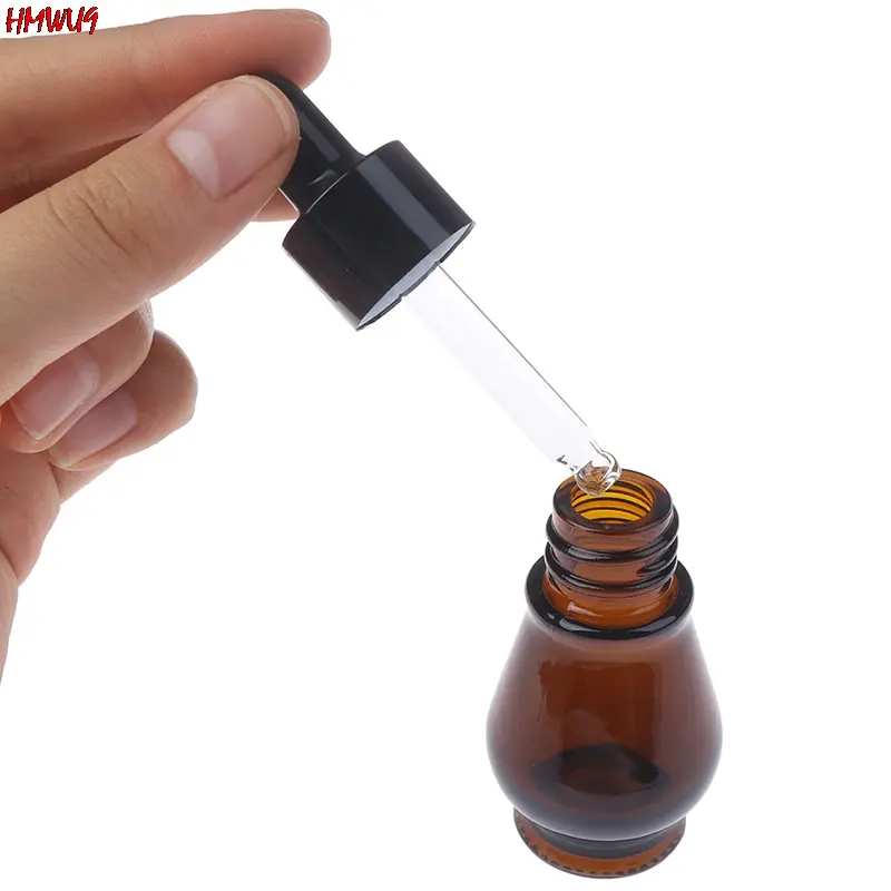 10/20/30/ml Amber Portable Glass Dropper Bottle Essential Oil Perfume Pipette Bottles Refillable Empty Container NEW