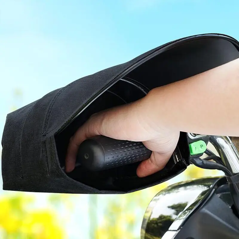 Motorcycle Handlebar Muffs Summer Airy 3D Oxford Waterproof Sun Protection Gloves With Reflective Strip Design motorcycle gloves