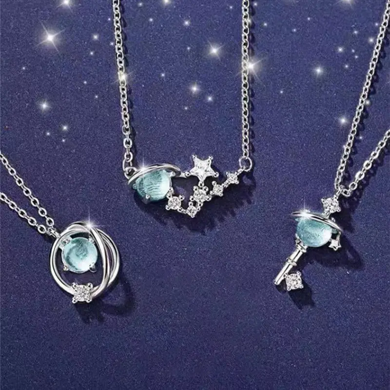 Star Key Necklace Female Korean Student Chain Pendant Girl Best Friend Birthday Gift