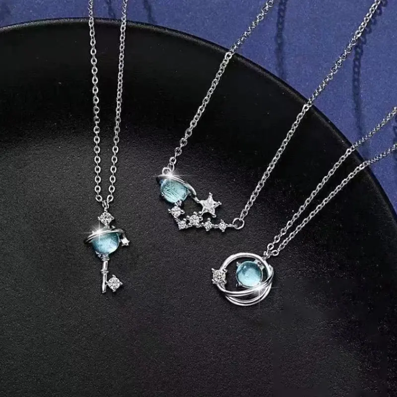 Star Key Necklace Female Korean Student Chain Pendant Girl Best Friend Birthday Gift