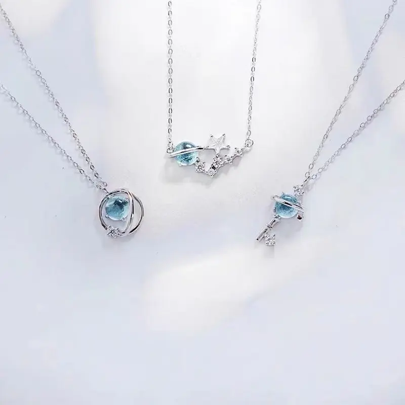 Star Key Necklace Female Korean Student Chain Pendant Girl Best Friend Birthday Gift