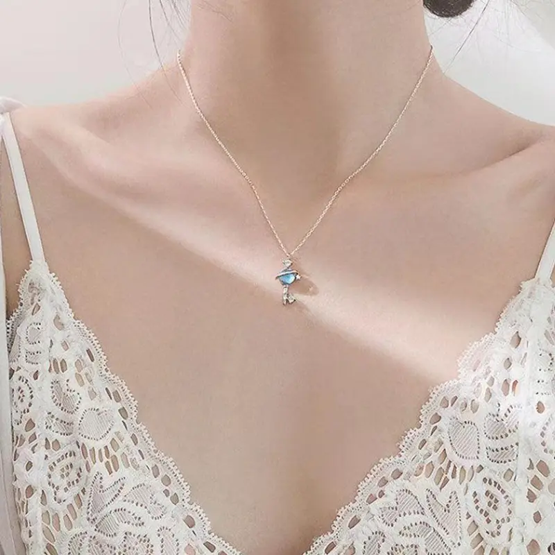 Star Key Necklace Female Korean Student Chain Pendant Girl Best Friend Birthday Gift
