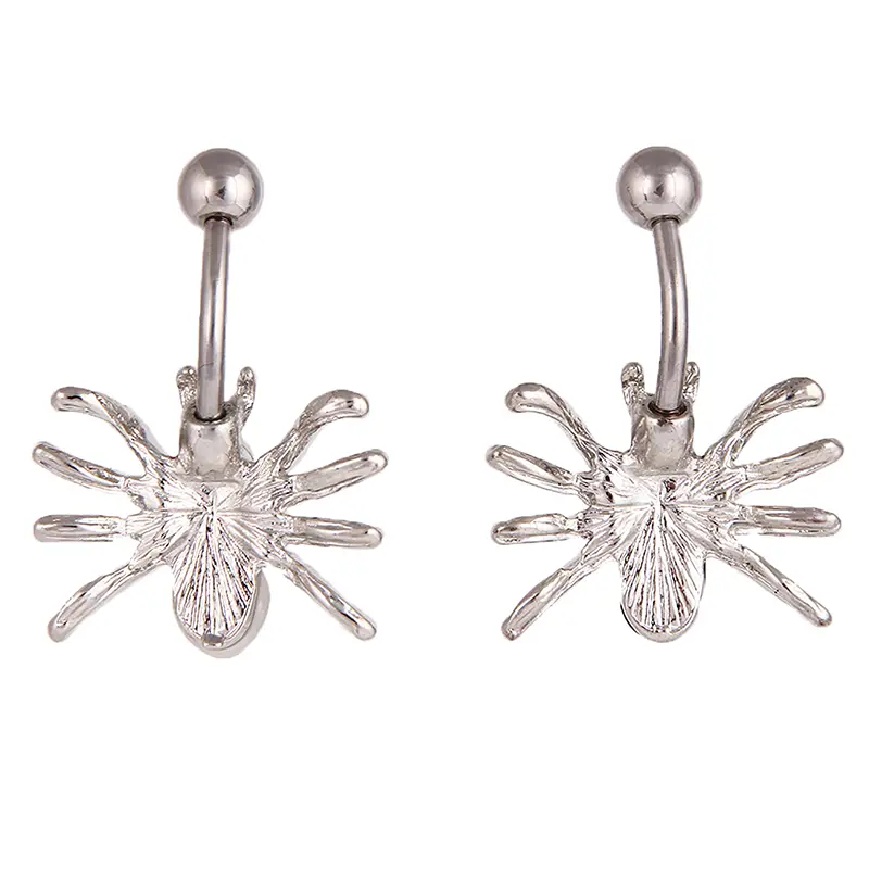 316L Stainless Steel Animal Style Belly Button Ring Fashionable Spider Pendant Stud Sexy Body Piercing Jewellery
