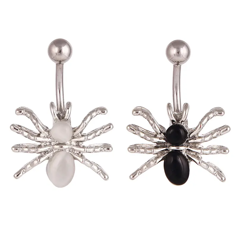 316L Stainless Steel Animal Style Belly Button Ring Fashionable Spider Pendant Stud Sexy Body Piercing Jewellery