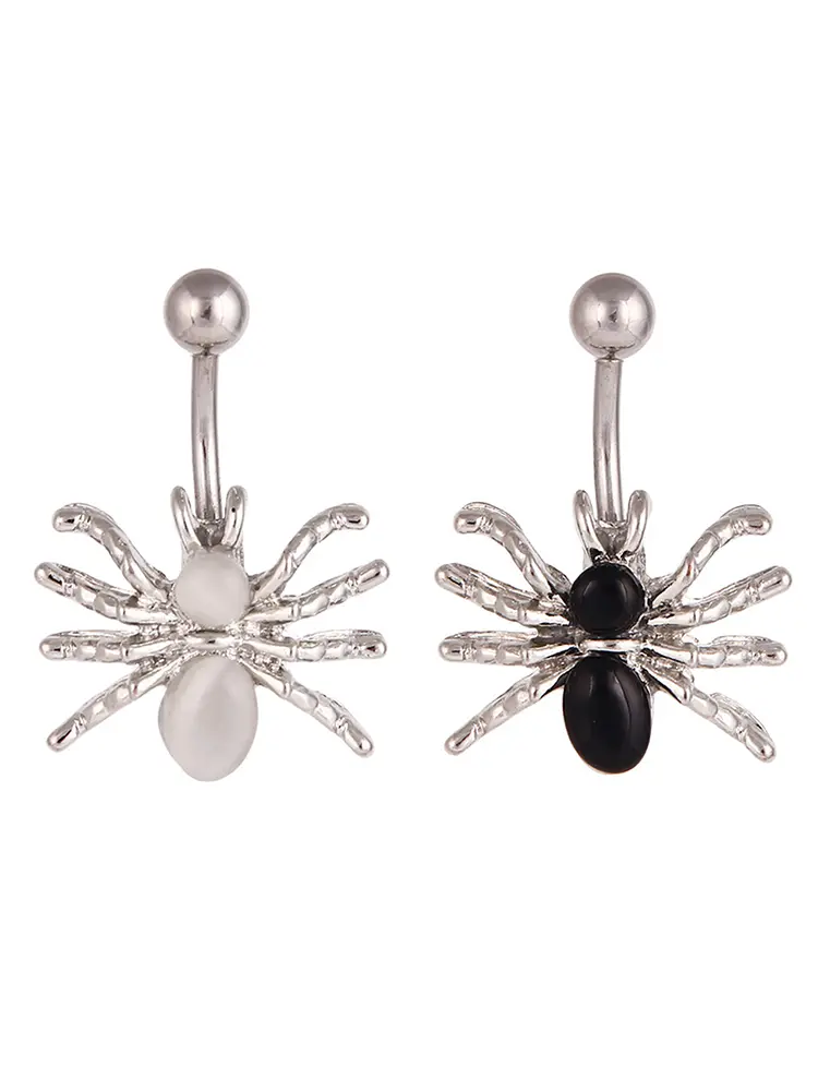 316L Stainless Steel Animal Style Belly Button Ring Fashionable Spider Pendant Stud Sexy Body Piercing Jewellery